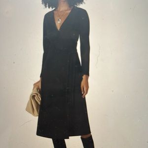 Black wrap dress